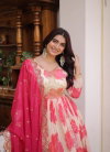 Ka 1242 Russian Silk With Embroidery Work Gown With Dupatta Bulk Orders In India